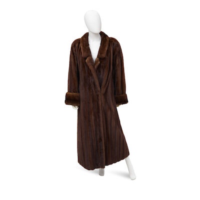UNSIGNED: BROWN FUR COAT