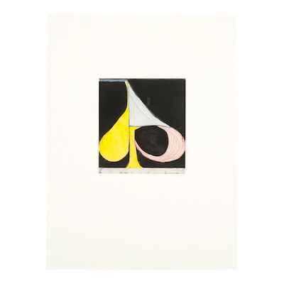 Richard Diebenkorn (1922-1993); Tri-Color Spade, from Five Spades