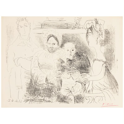 Pablo Picasso (1881-1973); Portrait de famille, homme aux bras croisés (Family Portrait, Man with Crossed Arms)