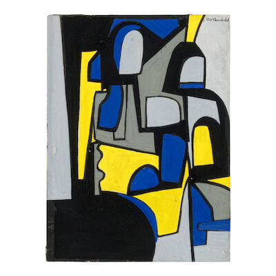 JUDITH ROTHSCHILD (1921-1993) Caves of Fire 6 3/8 x 4 3/4 in (16.2 x 12 cm) (Executed circa 1947)