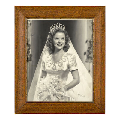 Shirley Temple Wedding Portrait. [CURTIS, EDWARD. 1868-1952).] Shirley Temple Wedding Portrait.