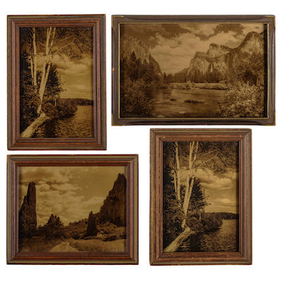 Four Orotones by or in the style of Arthur C. Pillsbury. PILLSBURY, ARTHUR C. 1870-1946. A group of 4 orotones, ca early 20th century, comprising