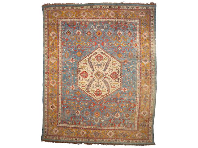 An angora Oushak West Anatolia, Size approximately 12ft 3in x 15ft 3in