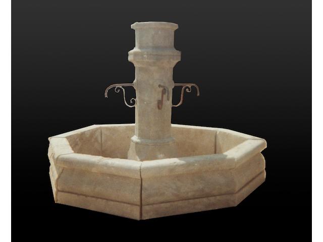 A French Baroque style limestone fountain