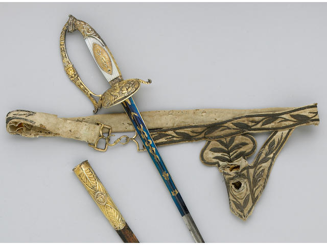 A fine French gilt silver small sword by Fournera