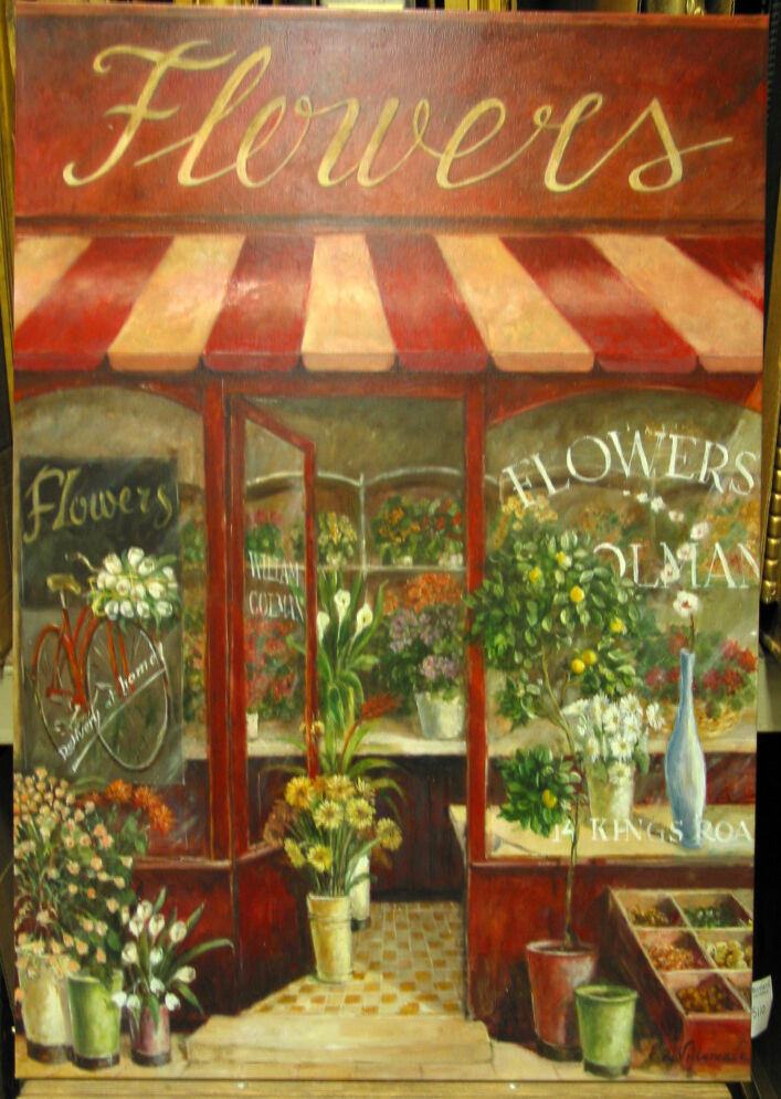 Bonhams Fabrice De Villeneuve French B 1954 Flower Shop 1 39 X 27 Inches