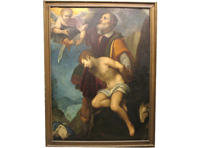 After Ludivico Cigoli (Italian) The sacrifice of Isaac 69 x 50 1/4in (175.3 x 127.6cm)
