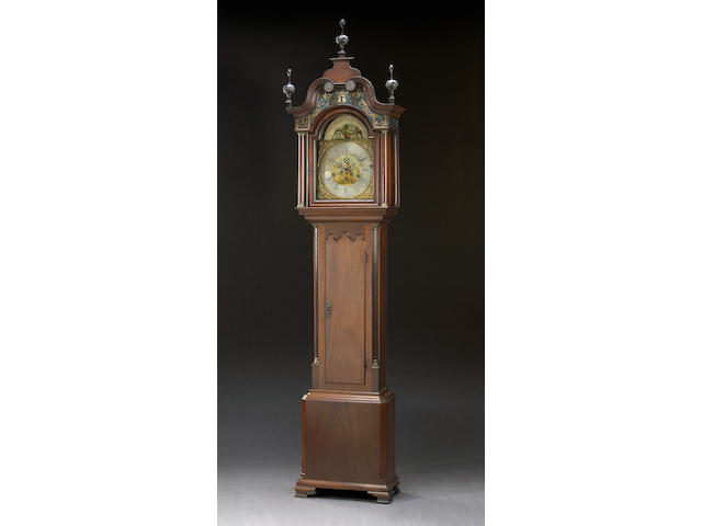 A George III mahogany musical tall case clock Benjamin Barlow, Oldham Second half 18th century