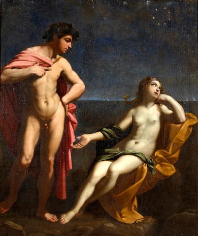 Attributed to Francesco Gessi (Italian 1588-1649) Bacchus and Ariadne (after Guido Reni) 39 x 33in (99.1 x 83.8cm)