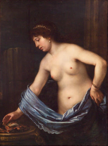 Circle of Francesco Furini (Italian 1604-1646) A nude woman 38 1/4 x 51in (97.2 x 129.5cm)