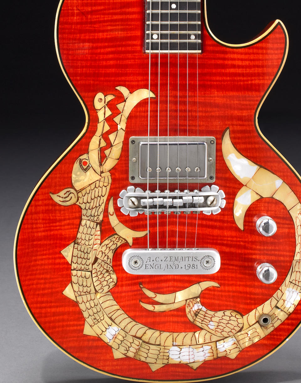 A Zemaitis Custom "Dragon" electric guitar owned by the Pretenders James Honeyman-Scott