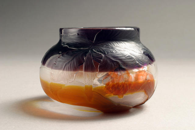 A Gall&#233; internally-decorated glass bowl
