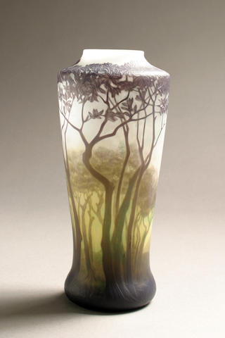 A Daum Nancy cameo glass scenic vase