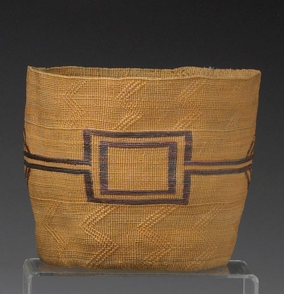 A Tlingit polychrome basket