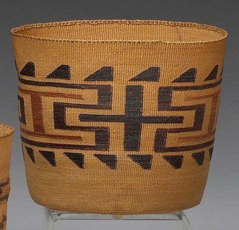 A Tlingit polychrome basket