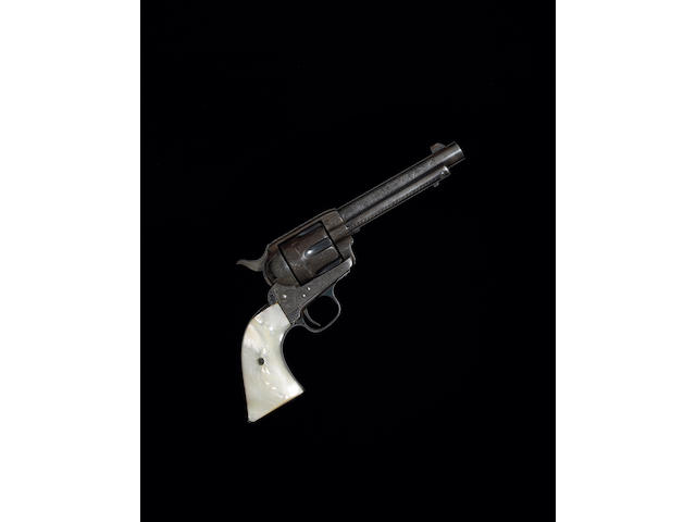 An historic factory engraved Colt single action army revolver carried by Bob Dalton when he was killed at the Coffeyville raid