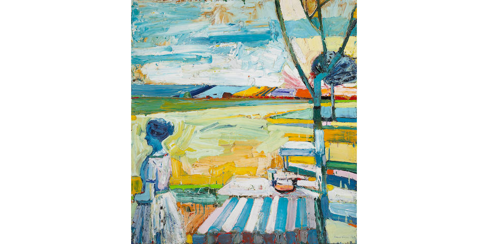 Roland Petersen (American, b. 1926) Picnic Table with Trees, 1964 60 x 56in (153 x 142cm)