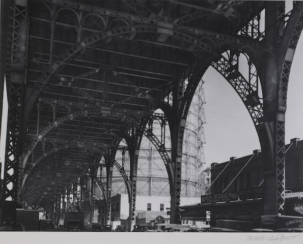 Berenice Abbott; Under Riverside Drive Viaduct at 125th Street and 12th Avenue, Manhattan;