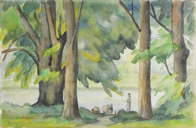 Paul Emile Pissarro (French, 1884-1972) Rosay, 1927 12 1/2 x 19in (32 x 48cm)