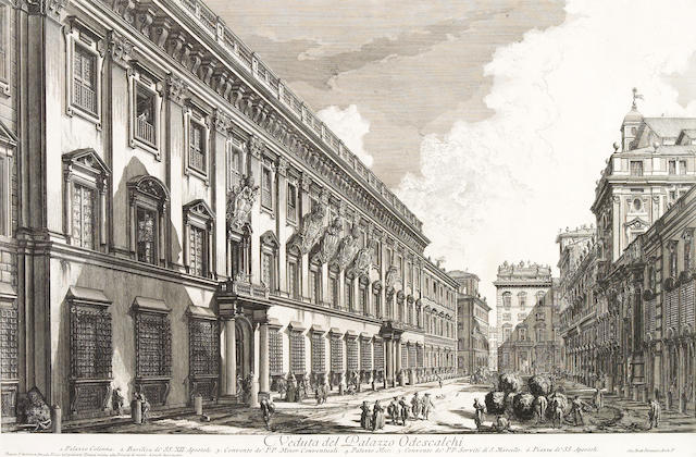 Giovanni Battista Piranesi; Veduta del Palazzo Odescalchi, from Vedute di Roma;