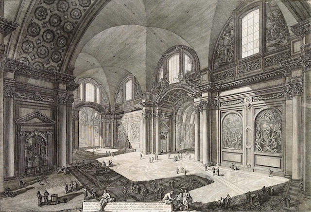 Giovanni Battista Piranesi; Veduta interna della Chiesa della Madonna..., from Vedute di Roma;