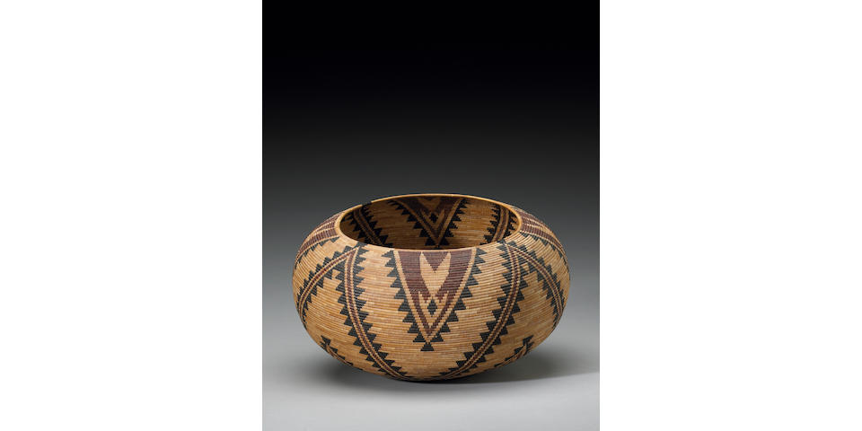 A Paiute polychrome basket, Carrie Bethel