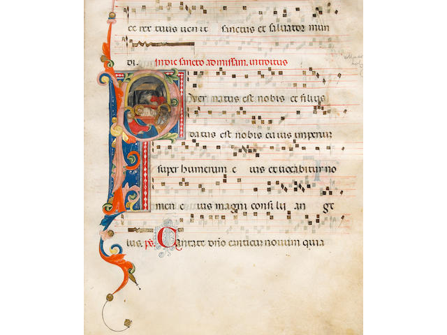 Manuscript Gradual. Circa 1350. App. 130 folios.