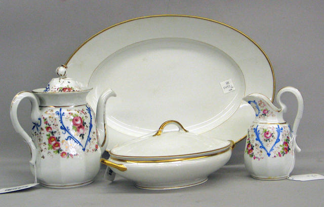 An assembled grouping of Continental porcelain