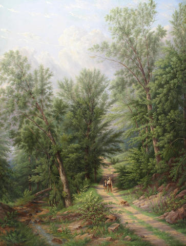 William Rickarby Miller (1818-1893) The woodland path 42 x 32in (106.6 x 81.4cm)