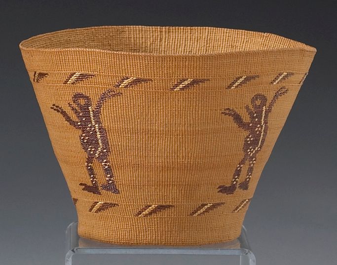 A Tlingit polychrome basket