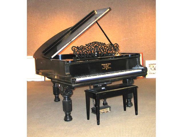 A Steinway ebonized grand piano