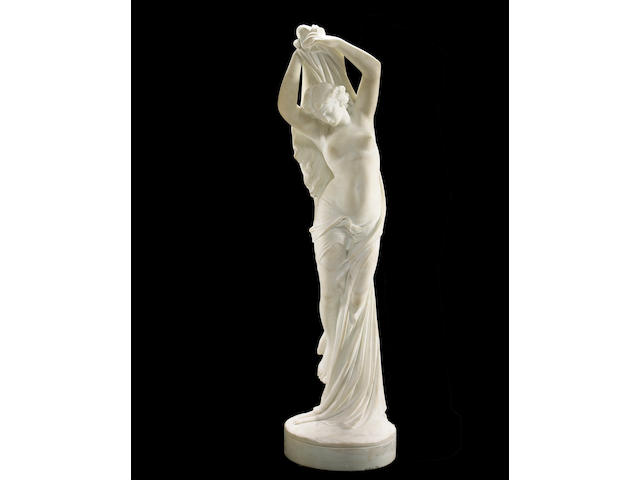 An Italian carved marble allegorical figure of daybreak
