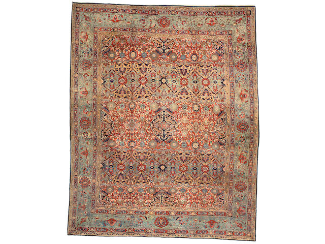 A Mohtasham Kashan Carpet Central Persia, Size approximately 12ft 1in x 15ft