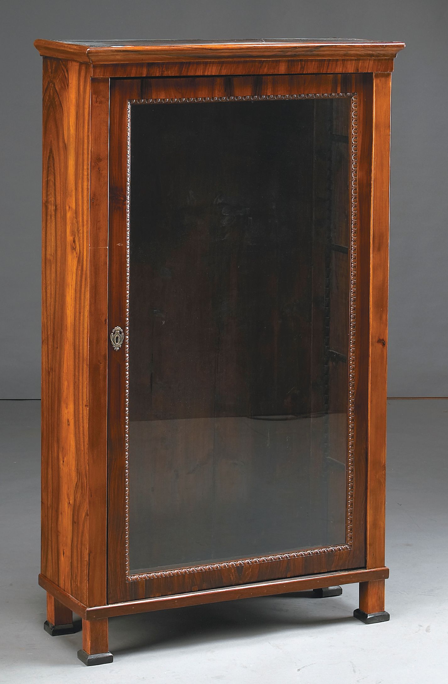 A Biedermeier walnut bookcase
