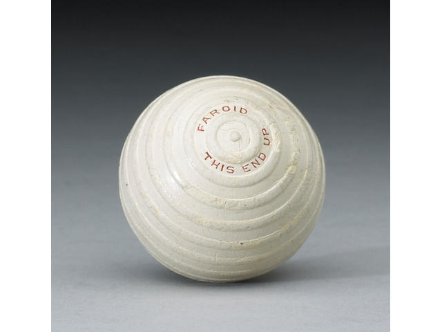 A Faroid Company 75 golf ball, circa 1933,