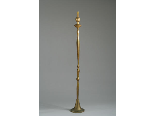 A rare and important Alberto Giacometti gilt-bronze torch&#232;re, designed for Jean-Michel Frank