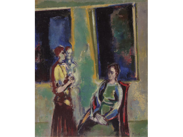 Josef Floch (Austrian 1895-1977) Three Women in a Room 25 1/2 x 21in (64.5 x 53.5cm)