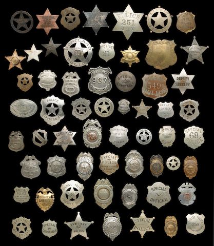 Bonhams A Large Collection Of American Law Enforcement Badges