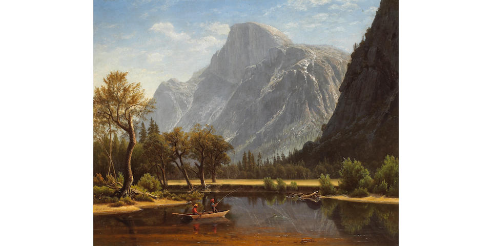 Virgil Williams (1830-1886) Fishing Near Half Dome, 1863 29 x 36in