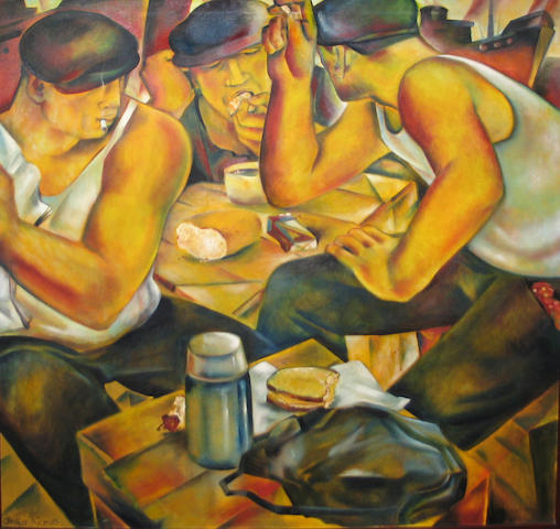 Jessica Rice (American 20th century) Lunch Time, 1983 48 x 48in