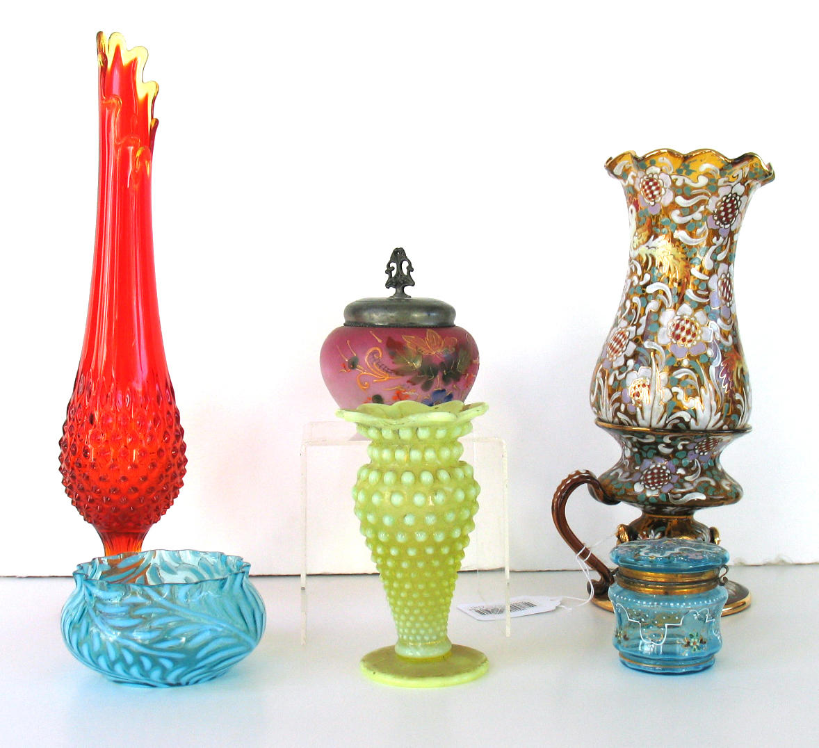 A large assembled grouping of glassware