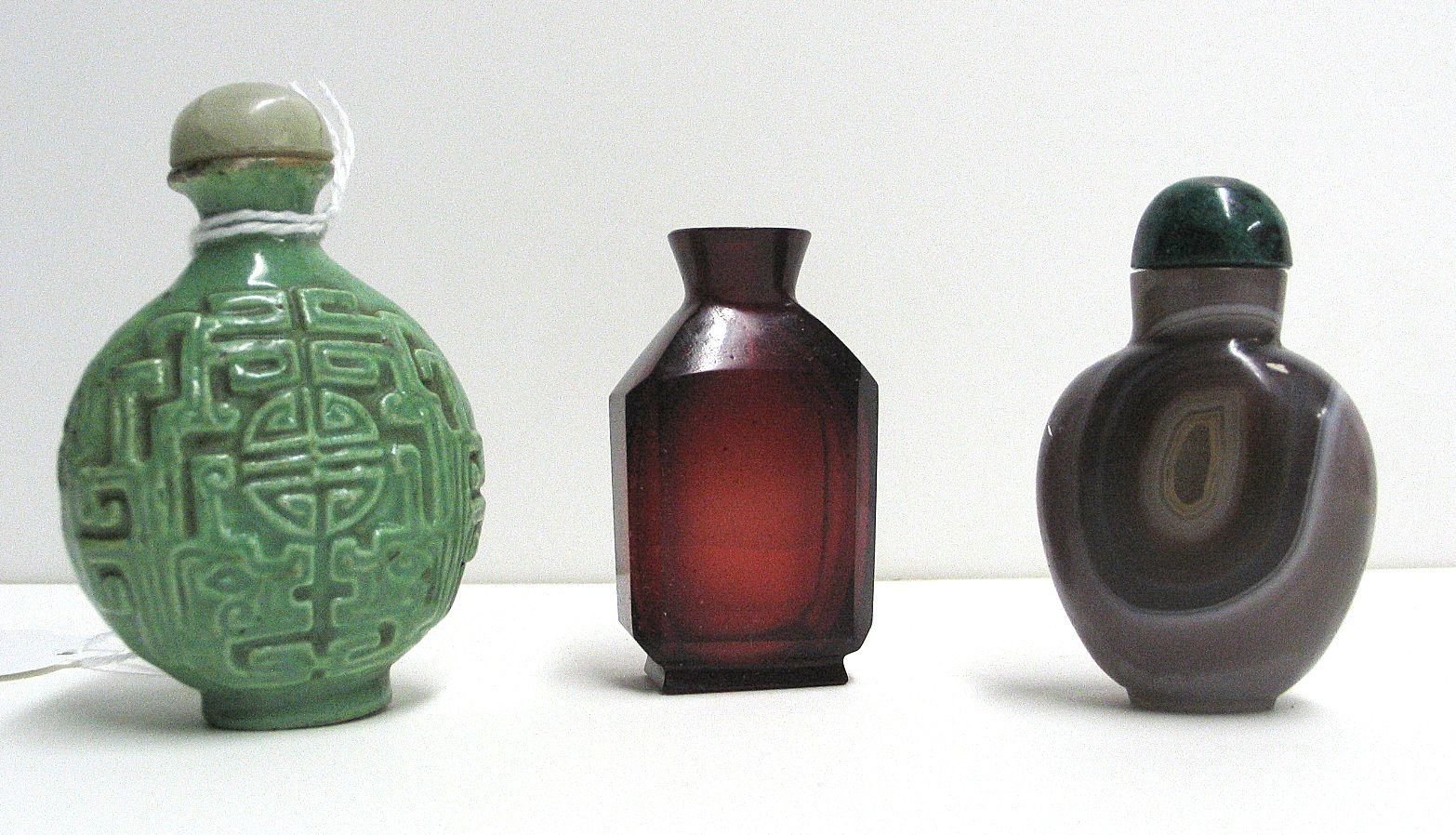 Three snuff bottles