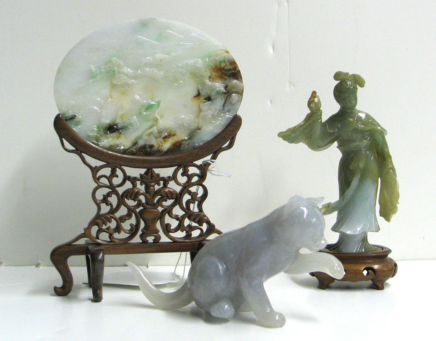 Three jadeite decorations