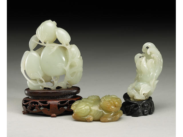 Three jade carvings