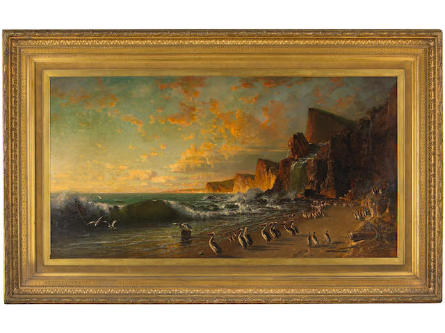 Thomas Hill (1829-1908) Purissima Falls, 1876 36 x 70in