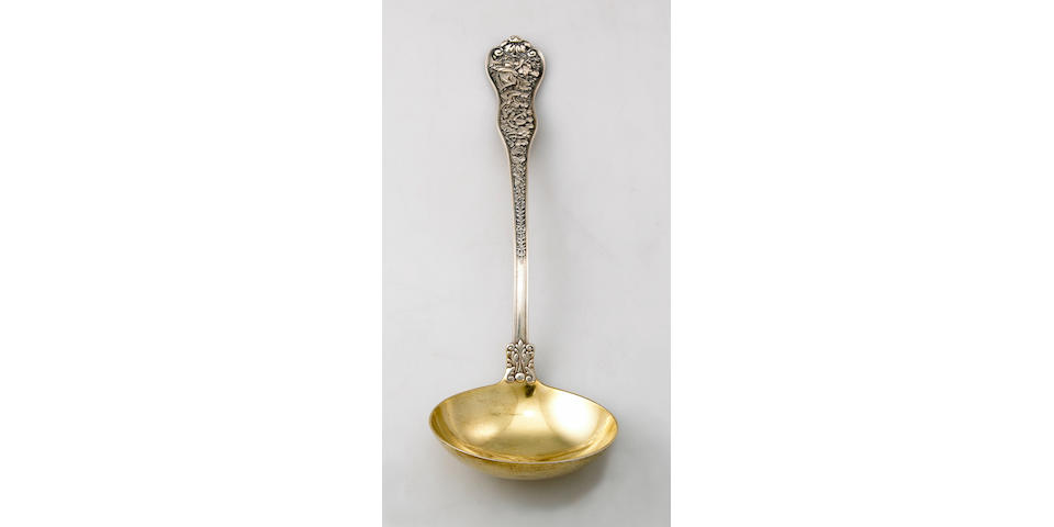 Sterling Olympian Soup Ladle with Gilt Bowl by Tiffany & Co.