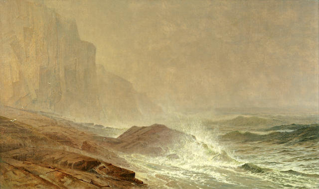 William Trost Richards (1833-1905) Coast of Cornwall 25 x 42in
