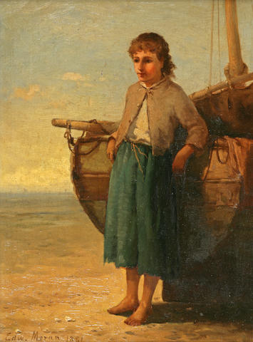 Edward Moran (1829-1901) High Tide 13 7/8 x 10 1/4in