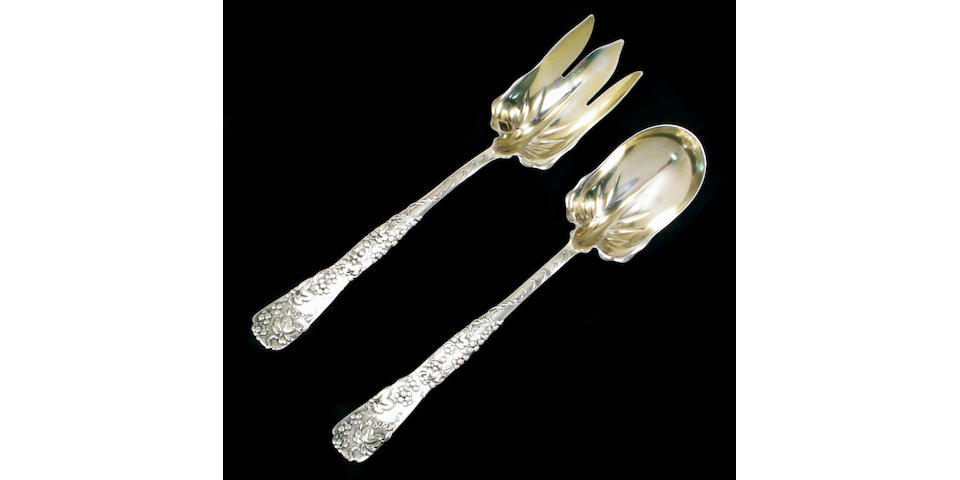 Sterling Vine Two-Piece Salad Serving Set by Tiffany & Co.