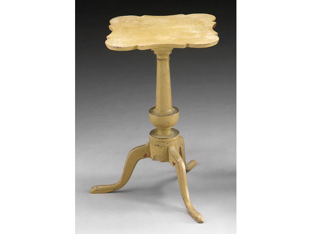 A Federal cream painted candlestand